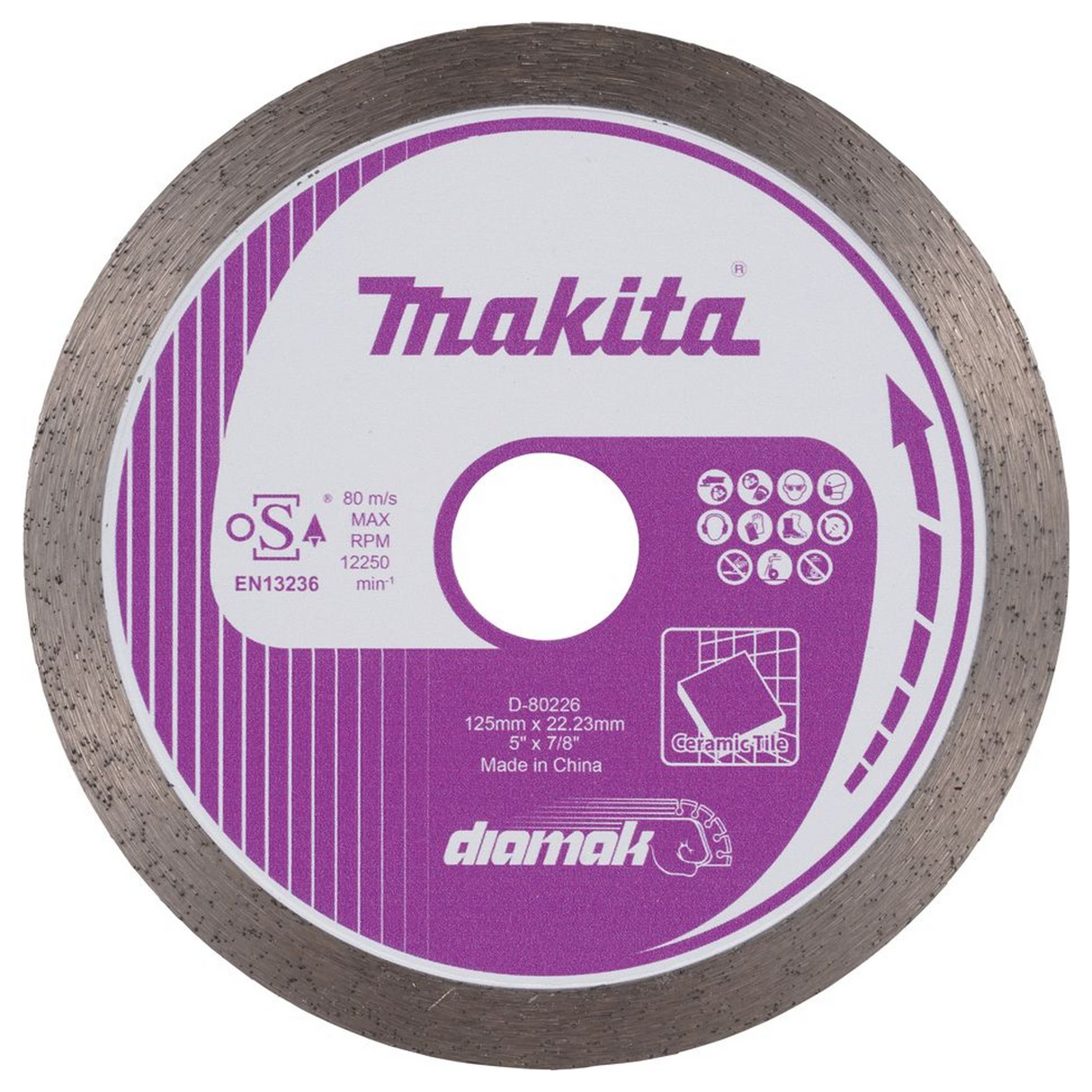 D-80226 - Diamantschijf Makita D-80226 125mm - Afbeelding 2