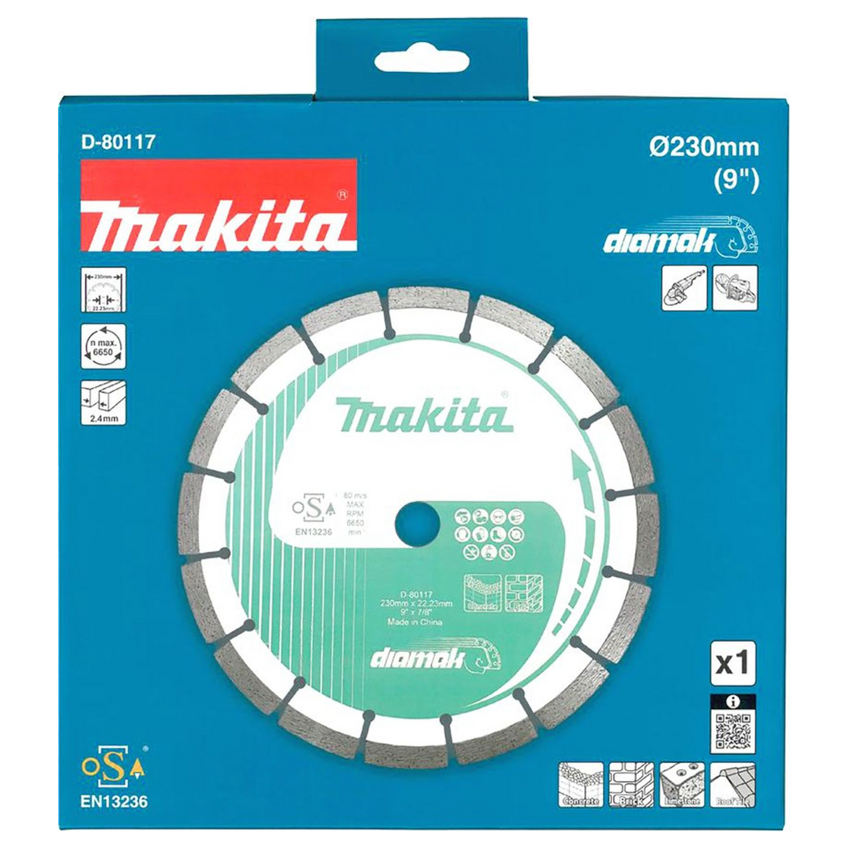 Disco Diamantato Segmentato Makita D-80117 230mm Multi-materiale