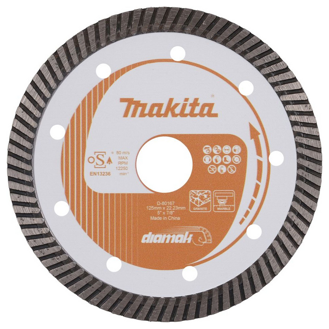 D-80167 - Diamantschijf Makita D-80167 125 mm marmergraniet - Afbeelding 2