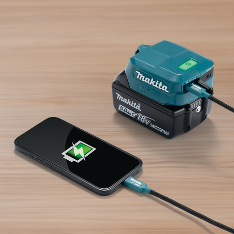 ADP15 - USB-adapter Makita ADP15 LXT USB-C 105W + USB-A 18V - Afbeelding 2
