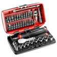 R.181NANO - Facom R.181NANO 1/4" 38-delige NANO-doppenset met zeer nauwkeurige ratel