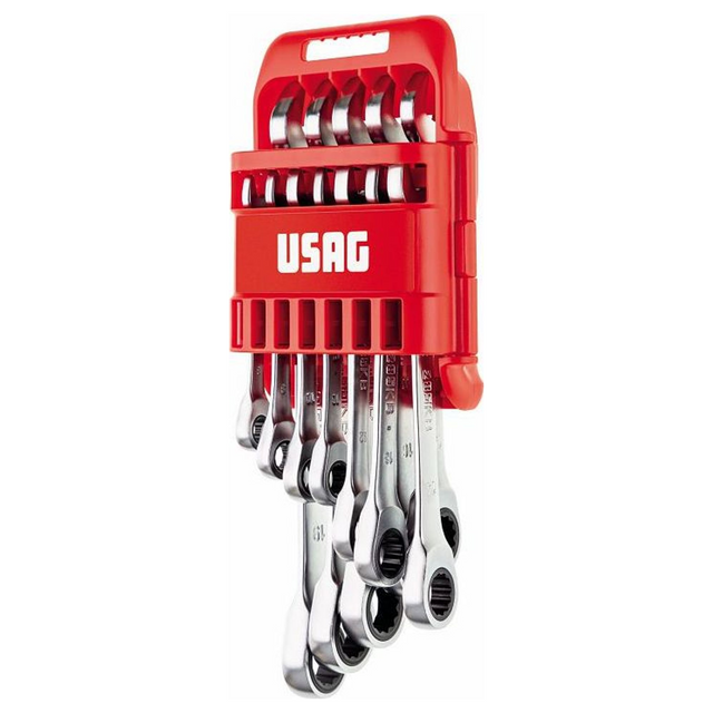 U02856342 - Set van 12 ratelcombinatiesleutels USAG 285 KB/DS12