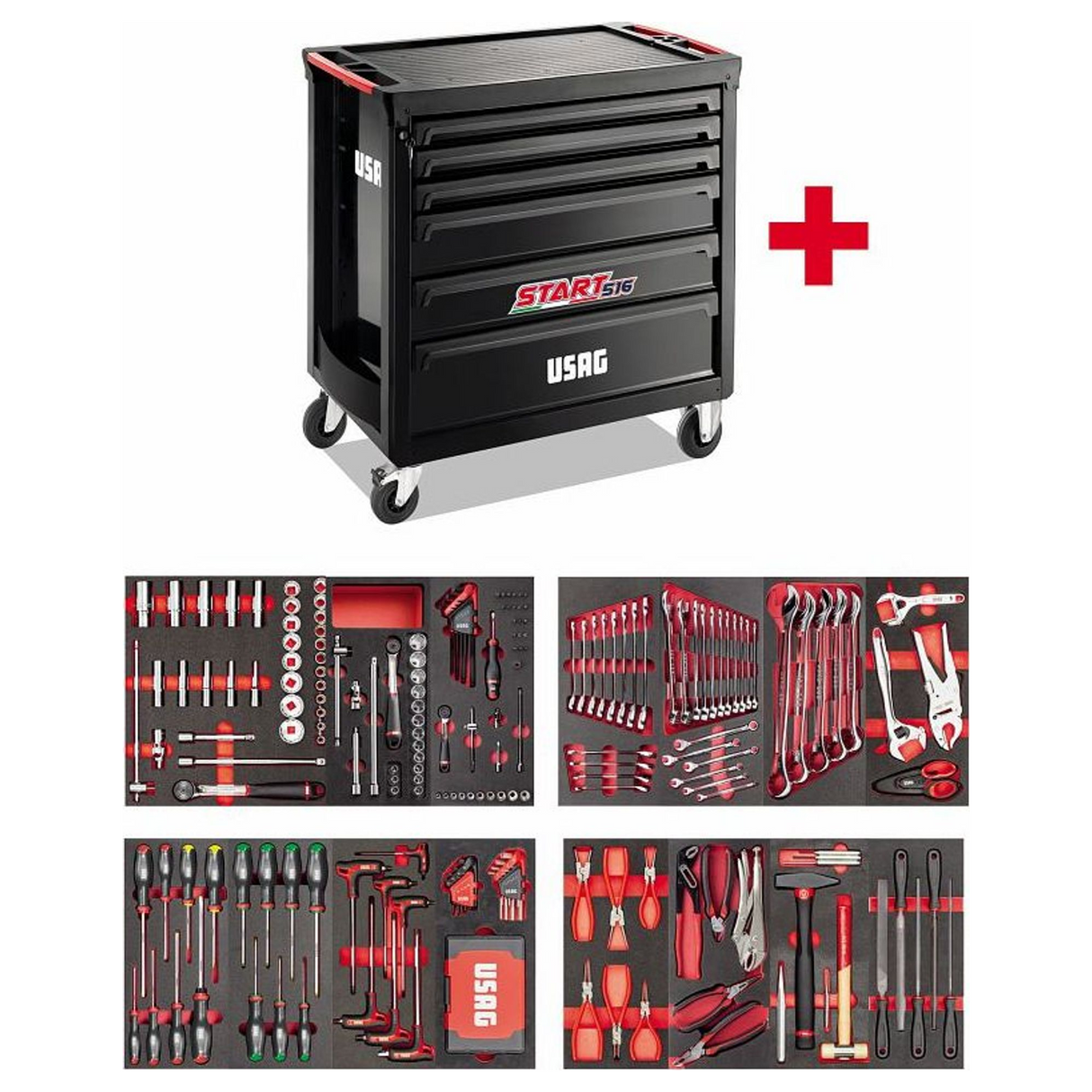 U05161632 - START XL-kar USAG 516 STXL6NMM met 302-delig onderhoudsassortiment