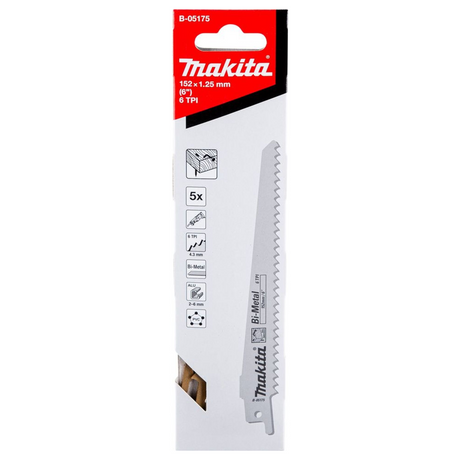 B-05175 - BiM-bladen Makita B-05175 voor genageld hout 152 mm 6TPI - Afbeelding 3