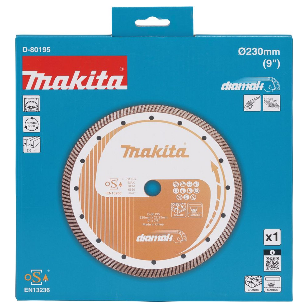 D-80195 - Disco Diamantato Makita D-80195 230mm - Immagine 4