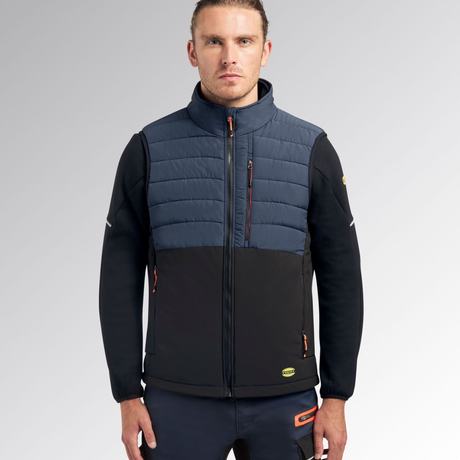 702.181812-C4725 - Werkvest Diadora Oslo Hybrid Utility gewatteerd vest zwart/donkerblauw - Afbeelding 2