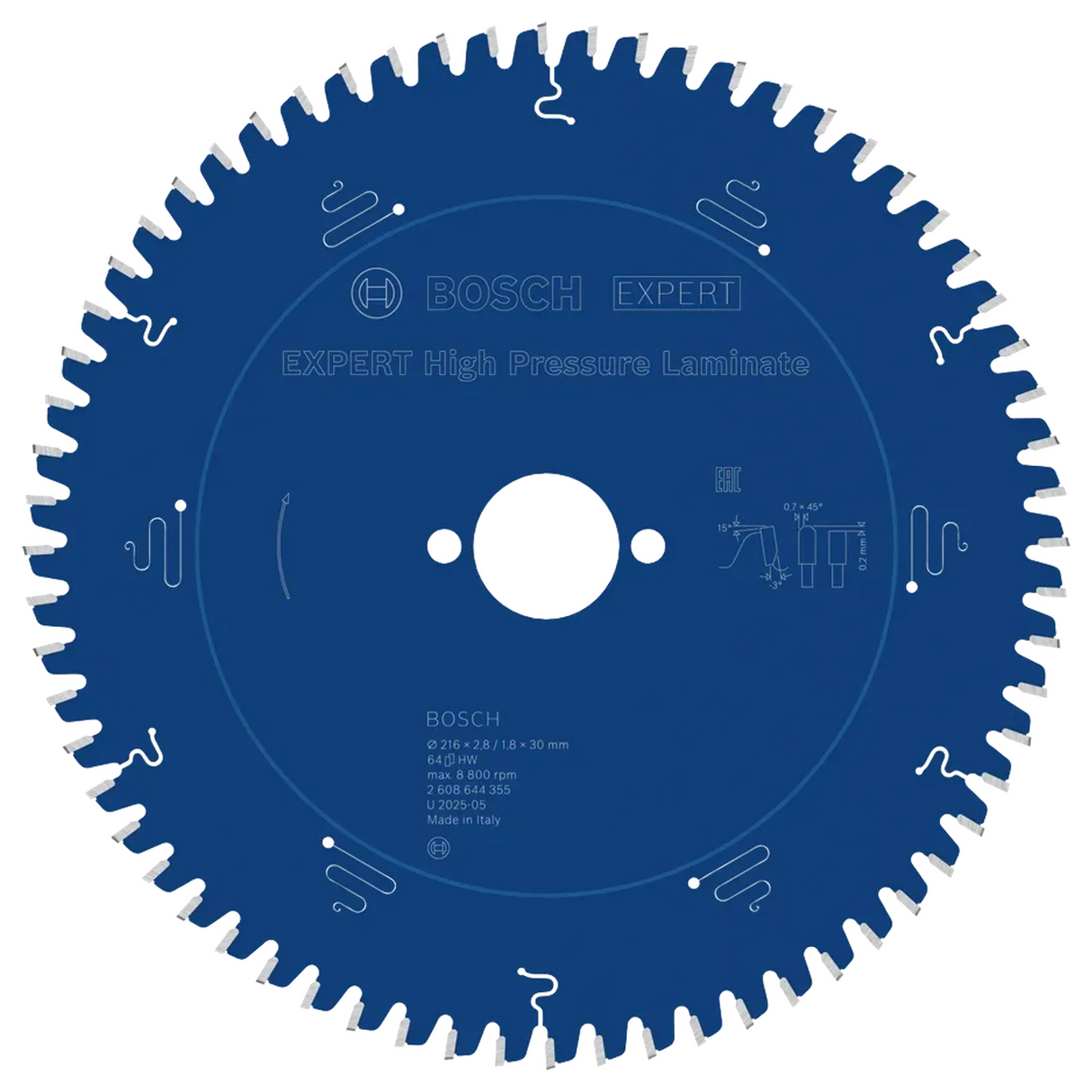 2608644355 - Rond mes Bosch Expert hogedruklaminaat 216 mm