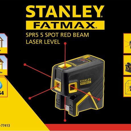 FMHT1-77413 - Laserwaterpas Stanley FatMax FMHT1-77413 5-punts rode laser - Afbeelding 12