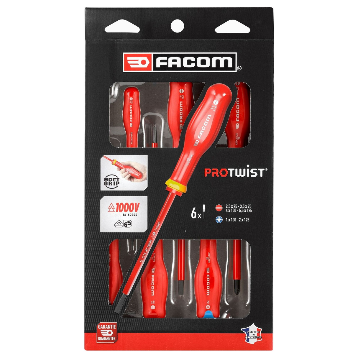 ATDVE.J6PB - FACOM PROTWIST 1000V 6-delige geïsoleerde schroevendraaierset