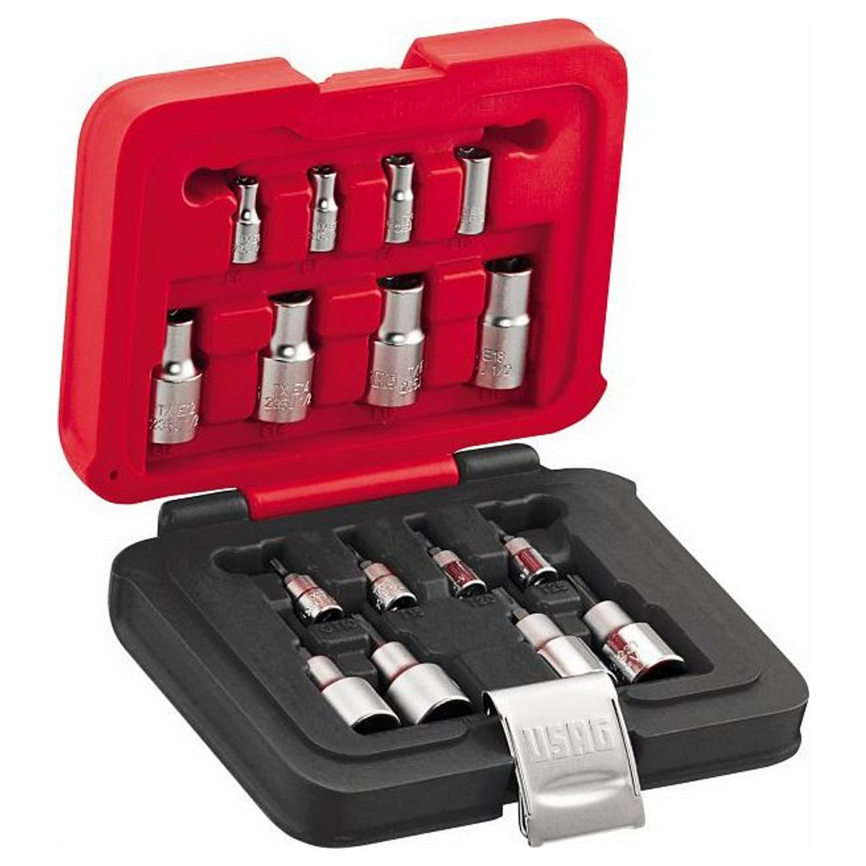 U06010029 - TORX-dopsleutelset USAG 601 1/4-1/2 JTXS16 16 stuks